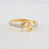 Anillo Fe 2.5g / T6 Dos Oros Amarillo Blanco 18K