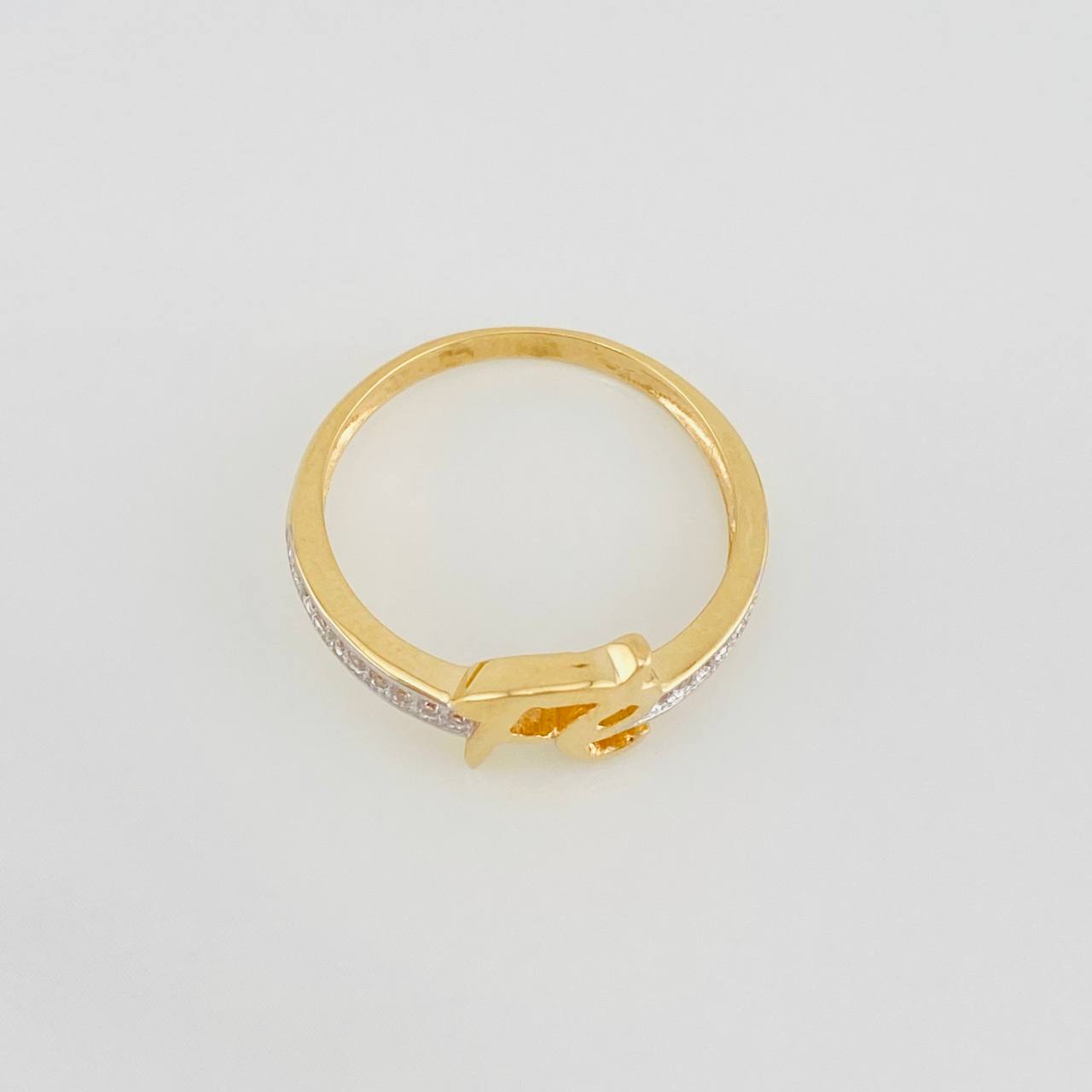 Anillo Fe 2.5g / T6 Dos Oros Amarillo Blanco 18K