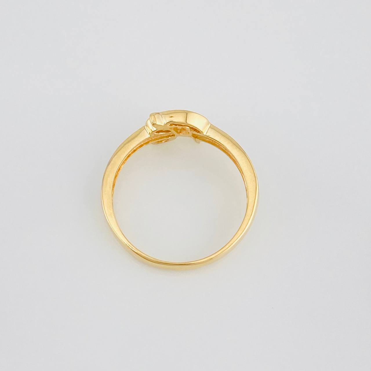 Anillo Fe 2.35g / T6 1/4 Dos Oros Amarillo Blanco 18K