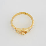Anillo Correa Corona 3.75g / T8 1/4 Dos Oros Amarillo Blanco 18K