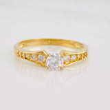 Anillo Solitario Churumbela 1.8g / T6 3/4 Oro Amarillo 18K