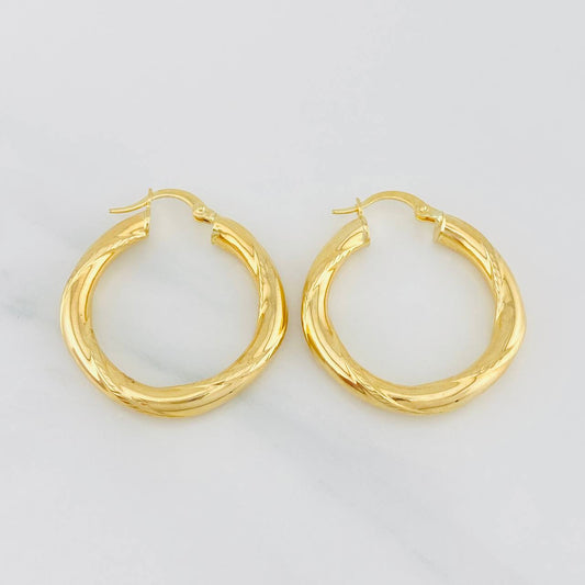 Hoop Earrings Lidia 3.9g / 1 1/4 in 18K Yellow Gold