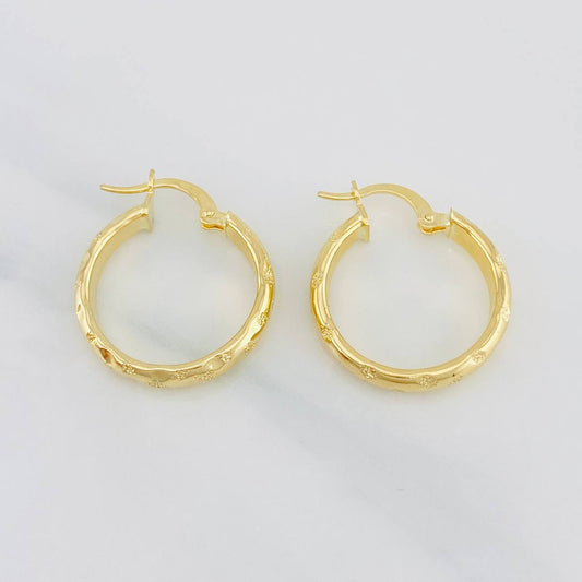 Hoop Earrings Lary 2.55g / 1 in Yellow Gold 18K