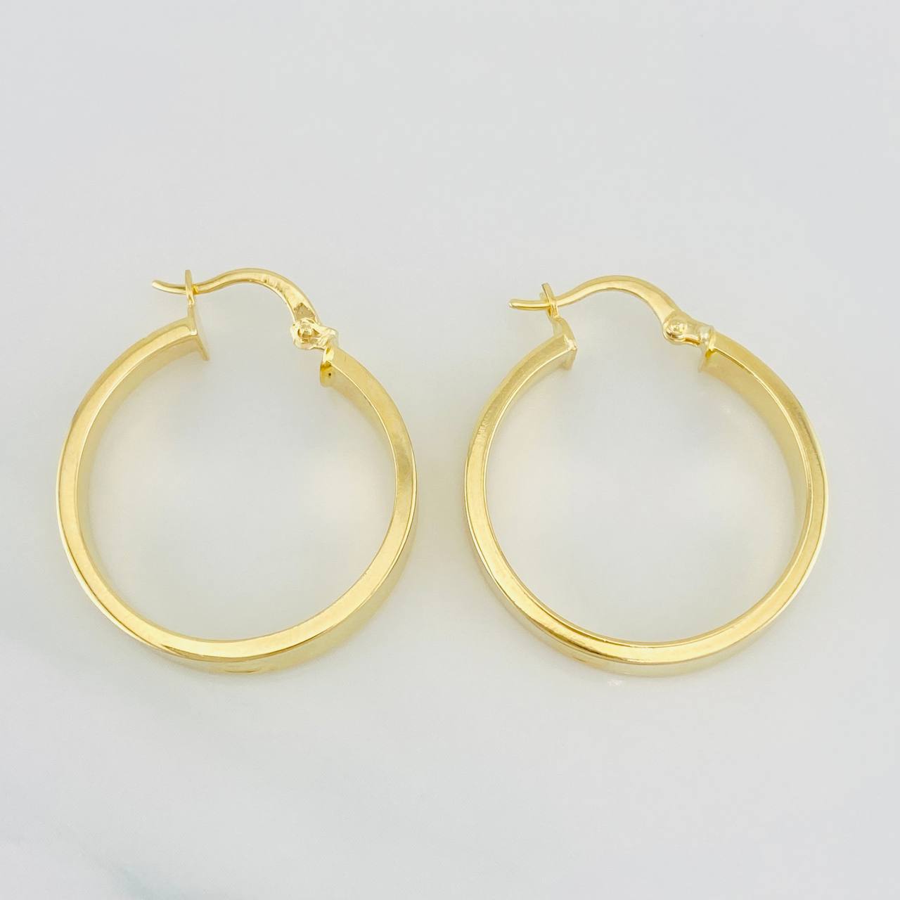 Hoop Earrings Screw 3.3g / 1 in Yellow Gold 18K