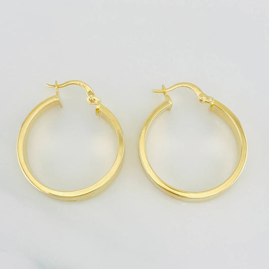 Hoop Earrings Screw 3.3g / 1 in Yellow Gold 18K
