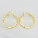 Hoop Earrings Screw 3.3g / 1 in Yellow Gold 18K
