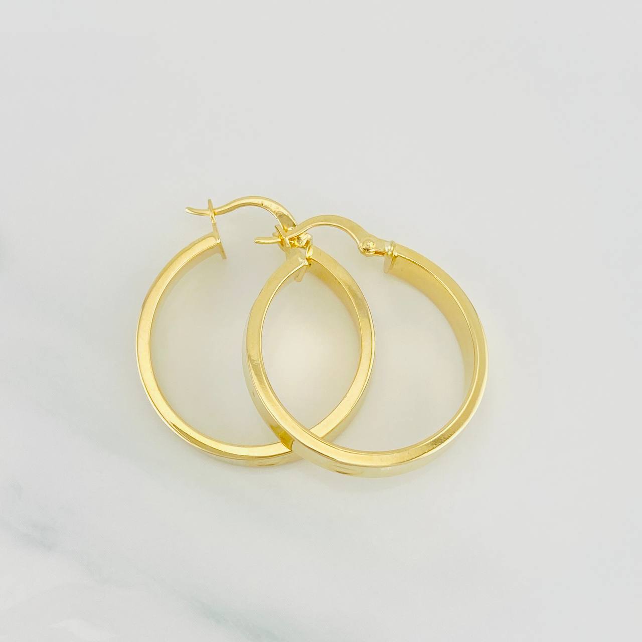 Hoop Earrings Screw 3.3g / 1 in Yellow Gold 18K