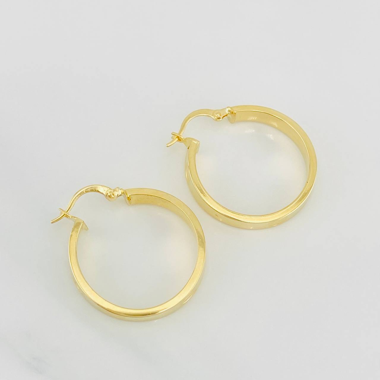 Hoop Earrings Screw 3.3g / 1 in Yellow Gold 18K