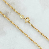 Cadena Singapur 3.05gr / 17 3/4 in / 1.8mm Oro Amarillo +3 18K ©