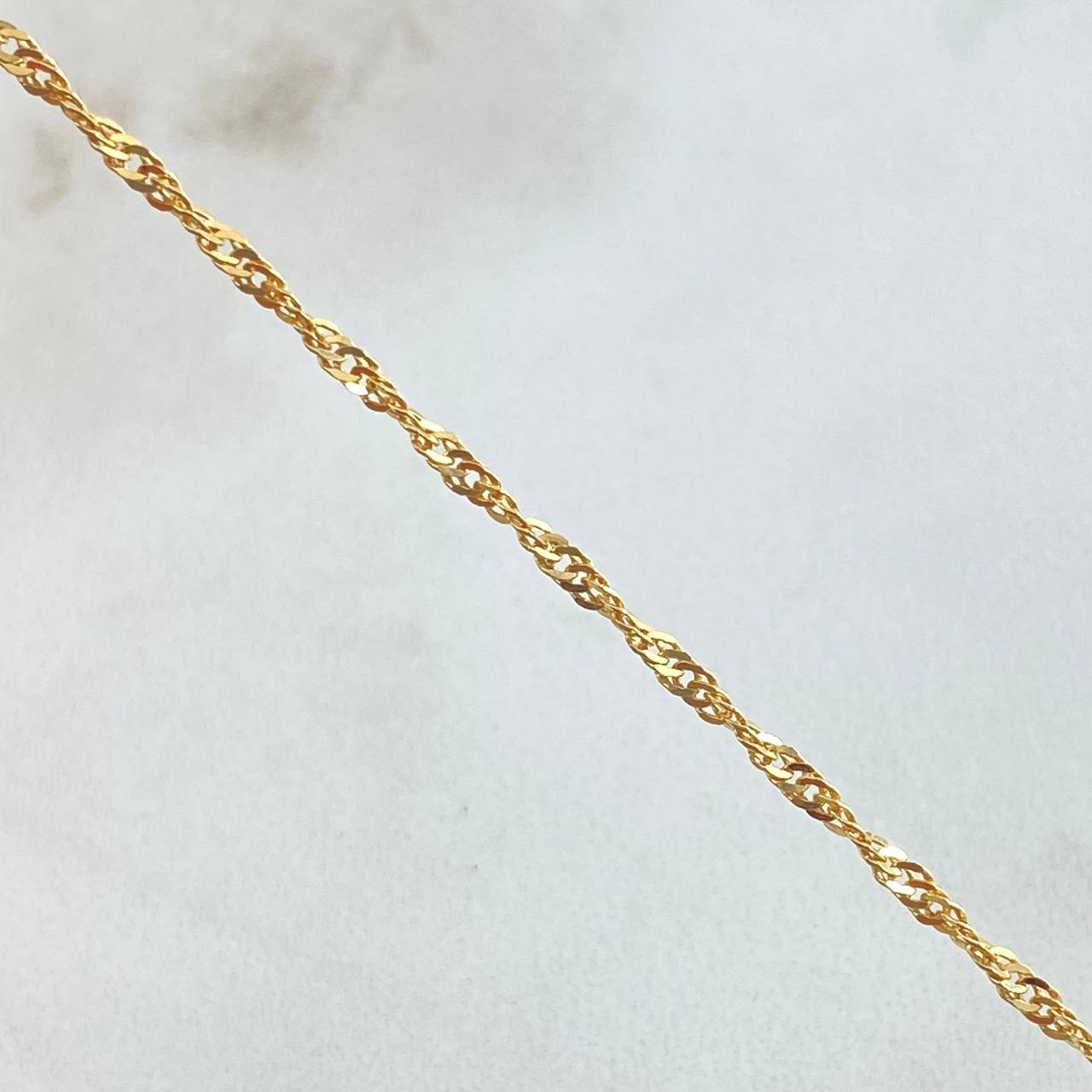 Cadena Singapur 3.05gr / 17 3/4 in / 1.8mm Oro Amarillo +3 18K ©