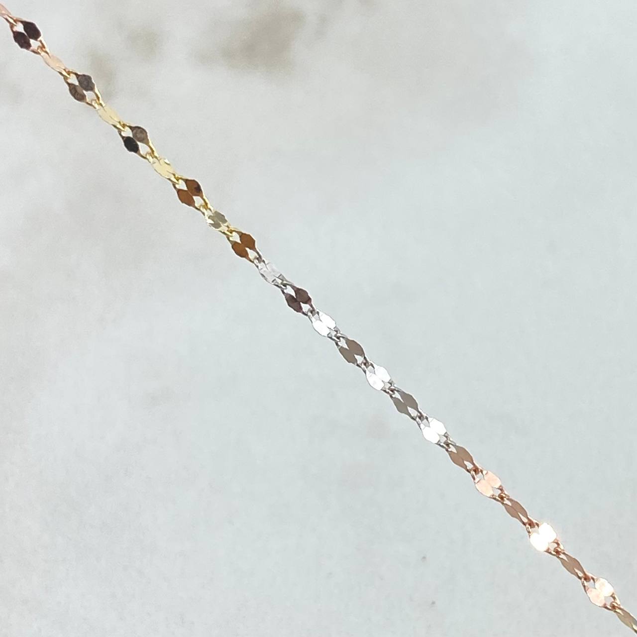 Mirror Flower Chain 0.9gr / 19.7in / +3 18K Gold