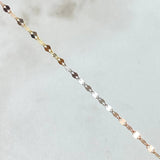 Mirror Flower Chain 0.85gr / 17.7in / +3 18K Gold ©