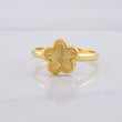 Flower Diamond Cut Ring 1.1g / T8 1/2 Yellow Gold 18K