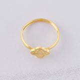 Diamond Cut Clover Ring 0.95g / T4 3/4 18K Yellow Gold