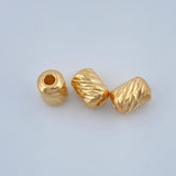 Charm Cylinder 0.3gr / 6mm 18K Yellow Gold &
