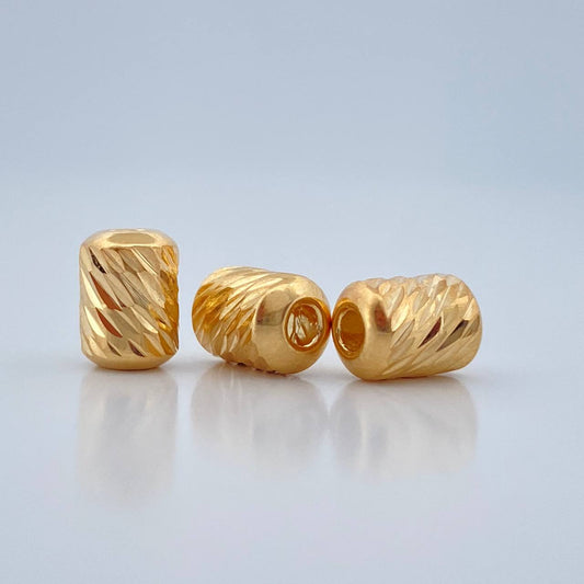 Charm Cylinder 0.2gr / 5mm 18K Yellow Gold &