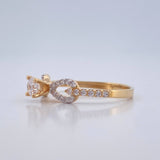 Anillo Solitario Infinito 1.75gr / T7 / Oro Amarillo Oro Blanco 18K %