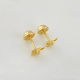 Stud Earrings Dog Face 0.95g / in / 5.8mm Yellow Gold 18K