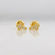 Stud Earrings Cross 0.75g / in / 7mm Yellow Gold 18K