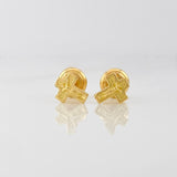 Stud Earrings Cross Christ 0.7g / in / 6.3mm Yellow Gold 18K