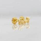 Stud Earrings Cruz 0.65g / in / 7mm Yellow Gold 18K