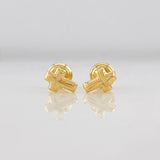 Stud Earrings Cruz 0.65g / in / 7mm Yellow Gold 18K