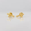 Stud Earrings Cross 0.6g / in / 10.3mm Yellow Gold 18K