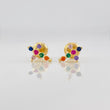 Stud Earrings Cross 0.9g / in / 8.8mm Yellow Gold 18K