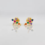 Stud Earrings Cross 0.9g / in / 8.8mm Yellow Gold 18K