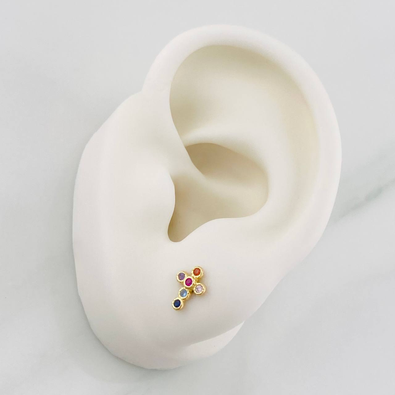 Topos Cruz Tupida 0.95g / in / 8.15mm Oro Amarillo 18K