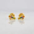 Stud Earrings Cross 0.75g / in / 6.8mm Yellow Gold 18K