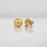 Stud Earrings Cross 0.8g / in / 6.4mm Yellow Gold 18K