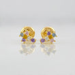 Stud Earrings Cross 0.8g / in / 6.4mm Yellow Gold 18K