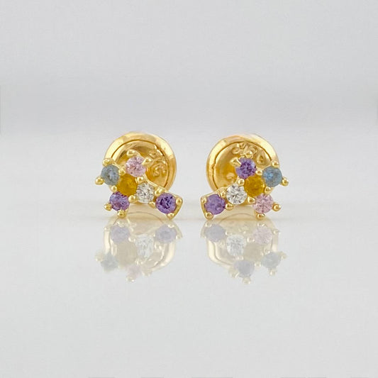 Topos Cruz 0.8g / in / 6.4mm Oro Amarillo 18K
