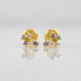 Stud Earrings Cross 0.8g / in / 6.4mm Yellow Gold 18K