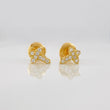 Stud Earrings Cross 0.75g / in / 6.8mm Yellow Gold 18K