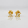 Stud Earrings Cross 0.8g / in / 6.3mm Yellow Gold 18K