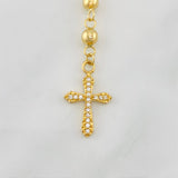 Rosario Virgen Milagrosa Cruz 10.8g / 20 in / 5mm-4mm Oro Amarillo 18K