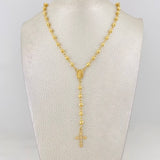 Rosario Virgen Milagrosa Cruz 10.8g / 20 in / 5mm-4mm Oro Amarillo 18K