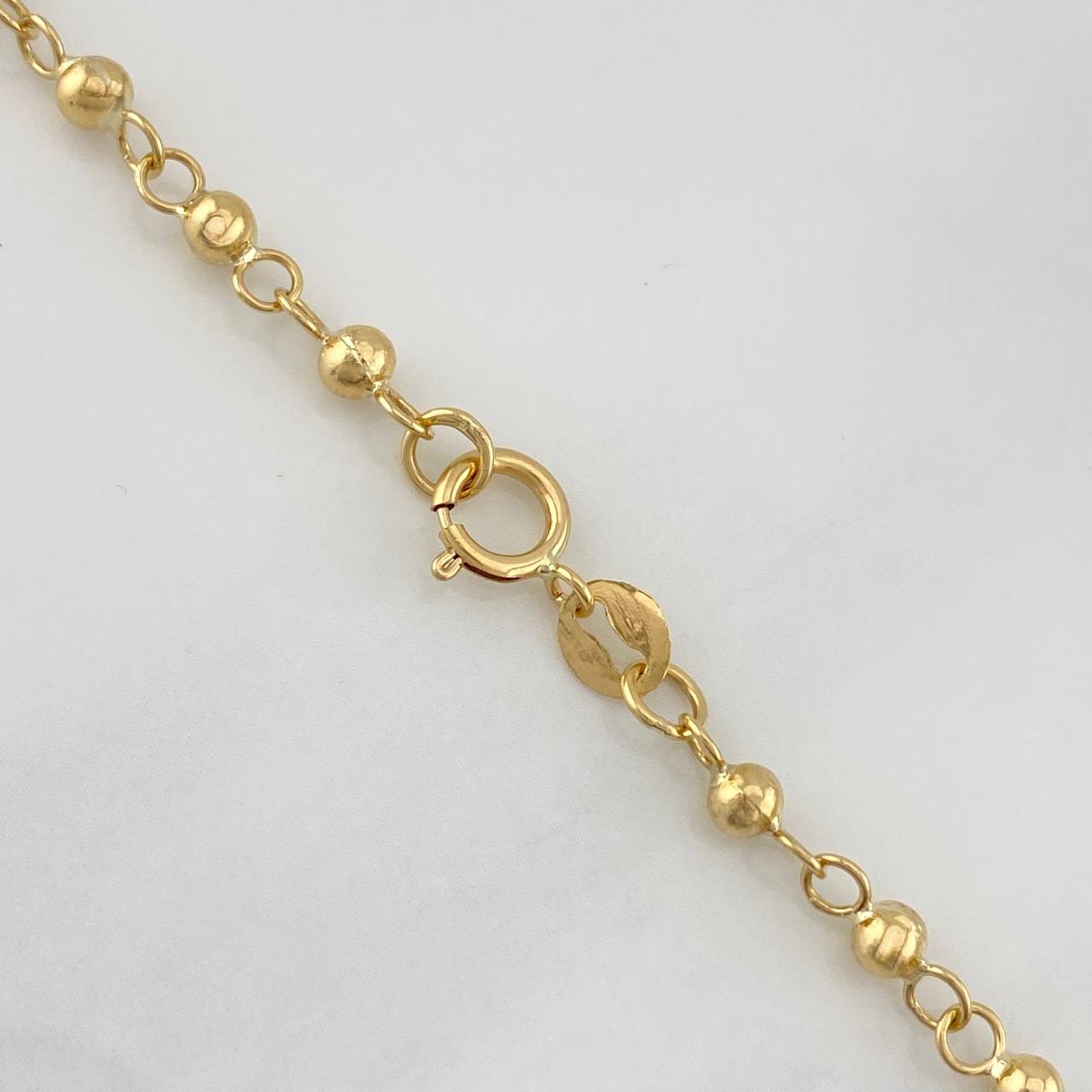 Rosario Virgen Milagrosa Cruz 10.8g / 20 in / 5mm-4mm Oro Amarillo 18K