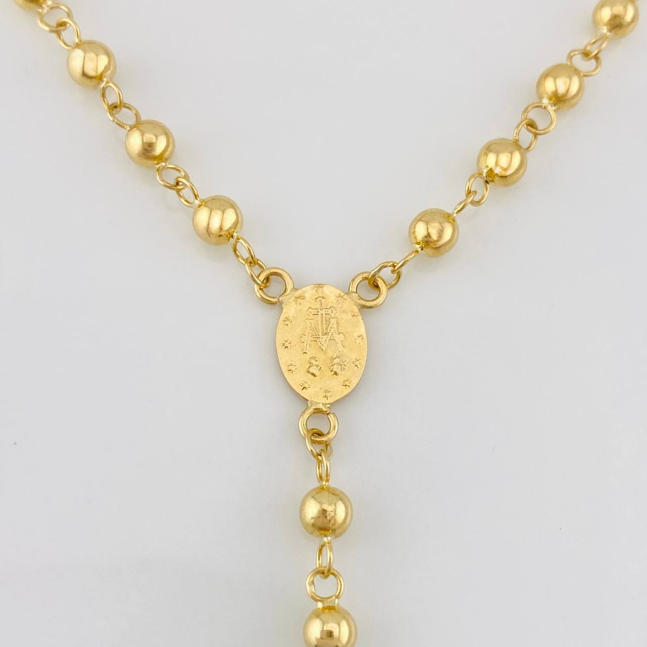 Rosary Miraculous Virgin 10.9g / 20 in / 4mm Yellow Gold 18K