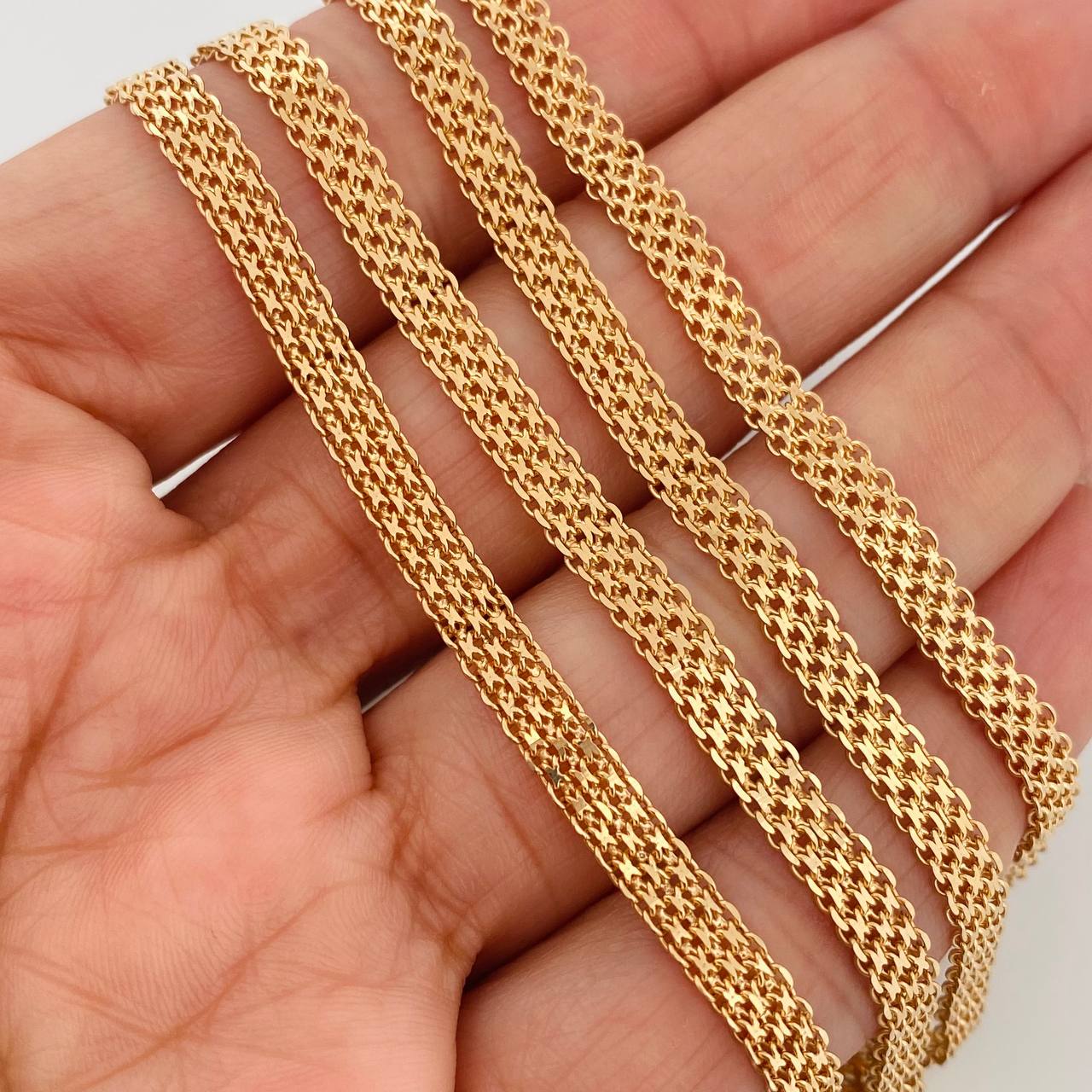 Bismark Chain 13.8gr / 22 1/4 in / 4.2mm Yellow Gold Nac.Esp. 18K &