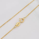 Classic Link Chain + Heart Pendant / 1.9g / 17 3/4 in 18K Yellow Gold