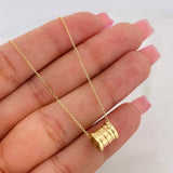 Set Cadena Aro Seguido + Dije Bv / 3.1g / 17 3/4 in Oro Amarillo 18K