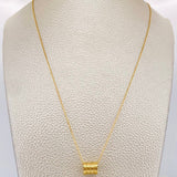 Set Cadena Aro Seguido + Dije Bv / 3.1g / 17 3/4 in Oro Amarillo 18K