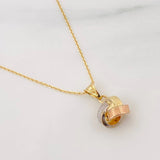 Set Cadena Aro Seguido + Dije Nudo / 1.9g / 18 in Tres Oros 18K