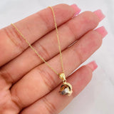 Set Cadena Aro Seguido + Dije Nudo / 1.9g / 18 in Tres Oros 18K