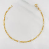 Figaro Bracelet 0.8g / 7 in / 1.78mm Yellow Gold 18K