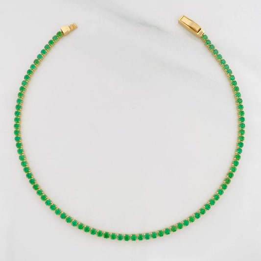 Pulso Tenis 4.6g / 7 in / 2.2mm Oro Amarillo 18K