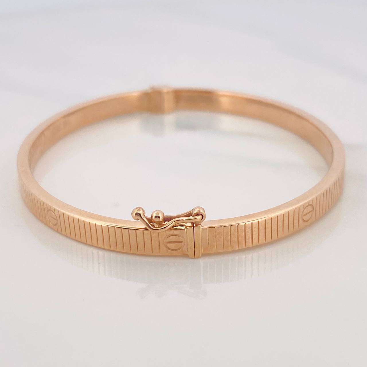 Bracelet Screw Hoop 6.45g / 6 3/4 in / 4mm 18K Rose Gold